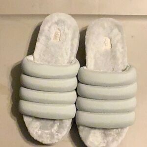 UGG Women's Plush Light Gray platform sandals